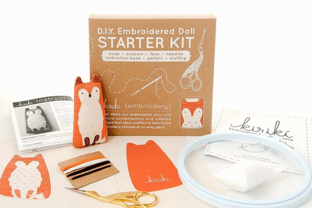 Fox Embroidery Doll-Maker Starter Kit - Kiriki Press