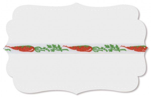 Carrots Woven Ribbon by the Meter 3/8" wide C Pauli