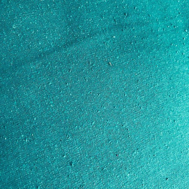 Clearance Raw Silk Noil Teal Blue