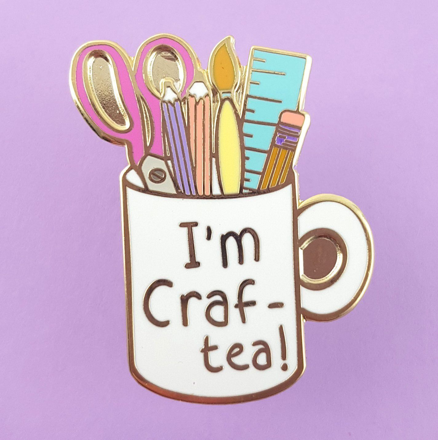 CLEARANCE! I'm Craft-Tea! Lapel Pin