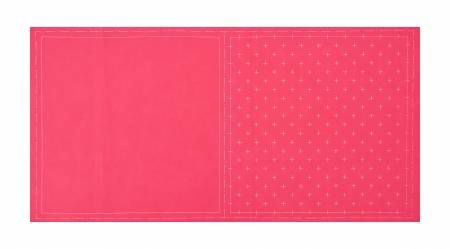 Cosmo Sashiko Cotton &amp; Linen Precut Fabric - Kasuri - Rose