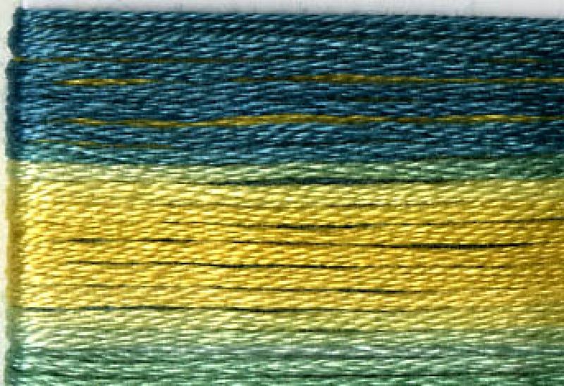 Cosmo Seasons Variegated Embroidery Floss 8000 Series - Pinks to Greens (Color Family 2)
