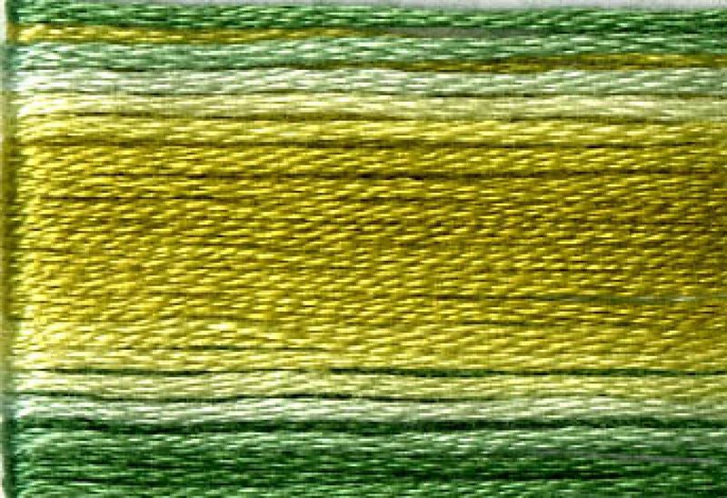 Cosmo Seasons Variegated Embroidery Floss 8000 Series - Pinks to Greens (Color Family 2)