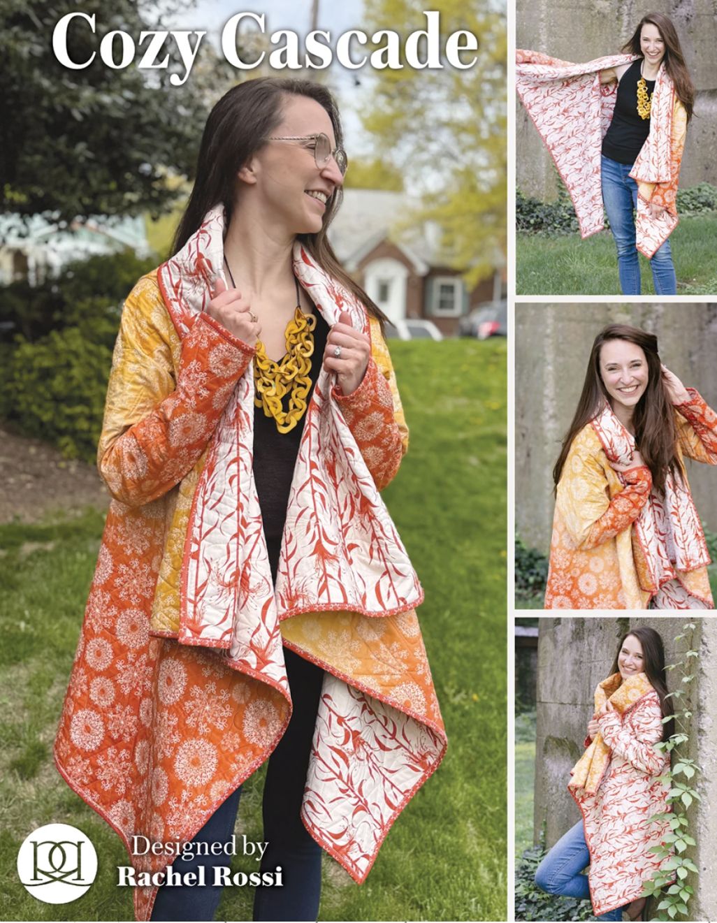 Cozy Cascade Quilted Cardigan Pattern - Rachel Rossi