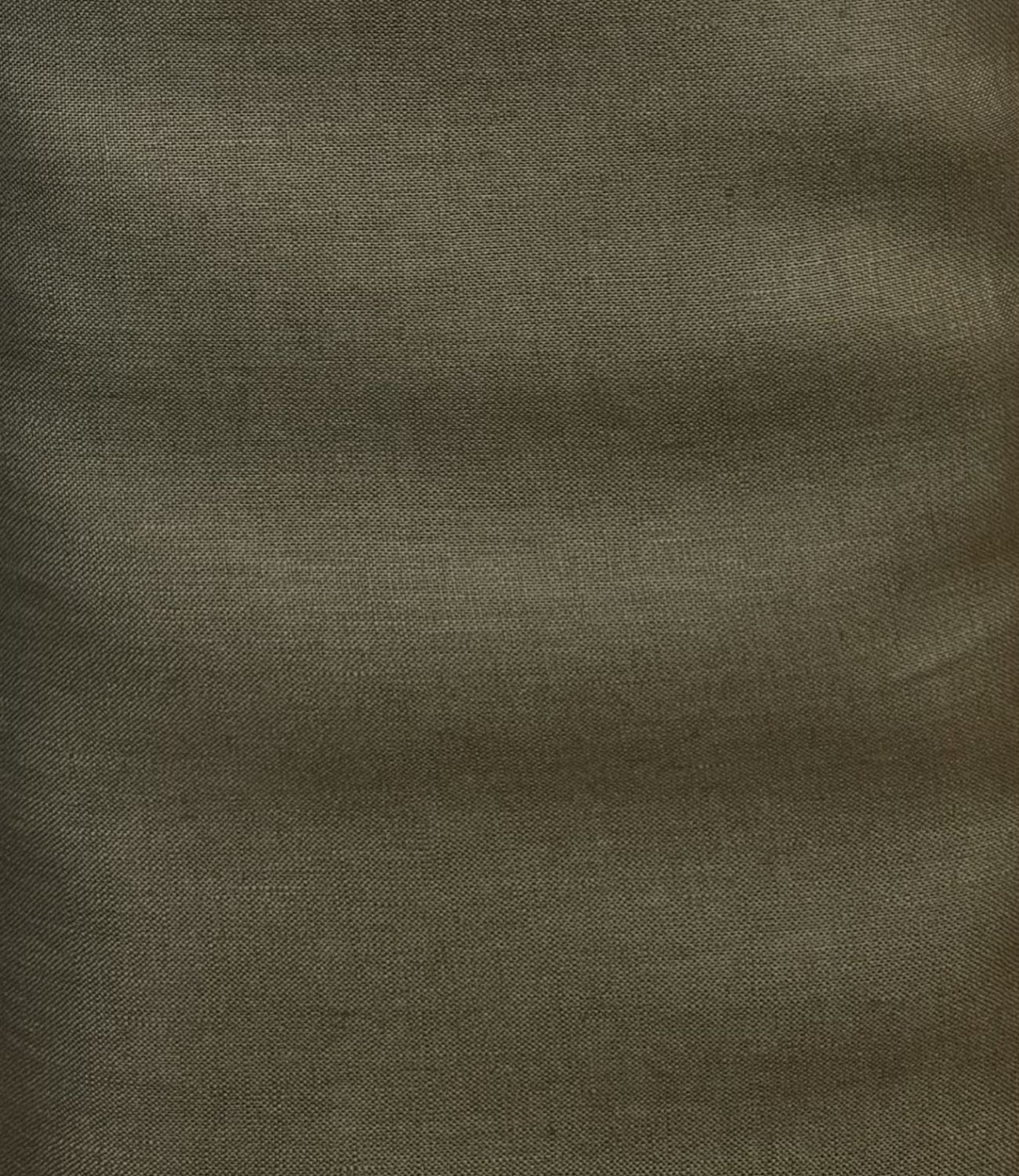 Dark Olive 100% Linen Solid