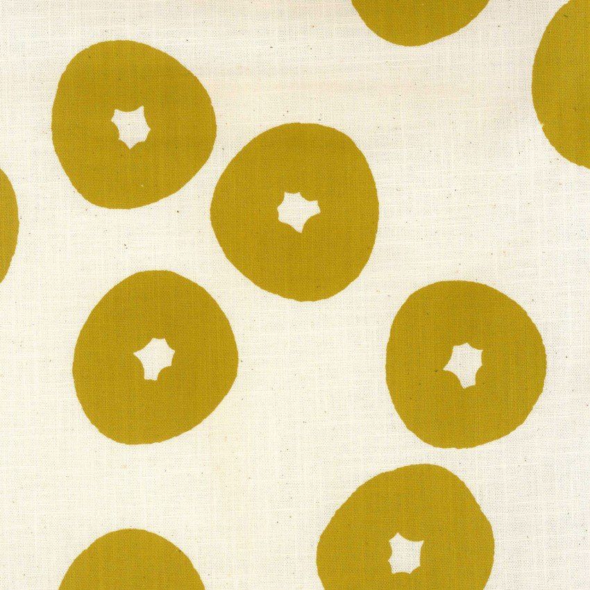 Donut Gold and Creme Muddy Works Cotton Canvas Kokka