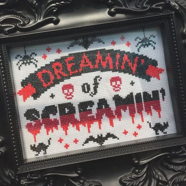 Dreamin' of Screamin' Counted Cross Stitch Kit Spot Colors