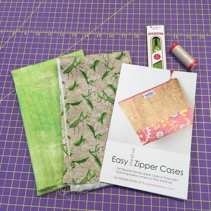Easy Zip Pouch - Green Praying Mantis Complete Maker's Kit