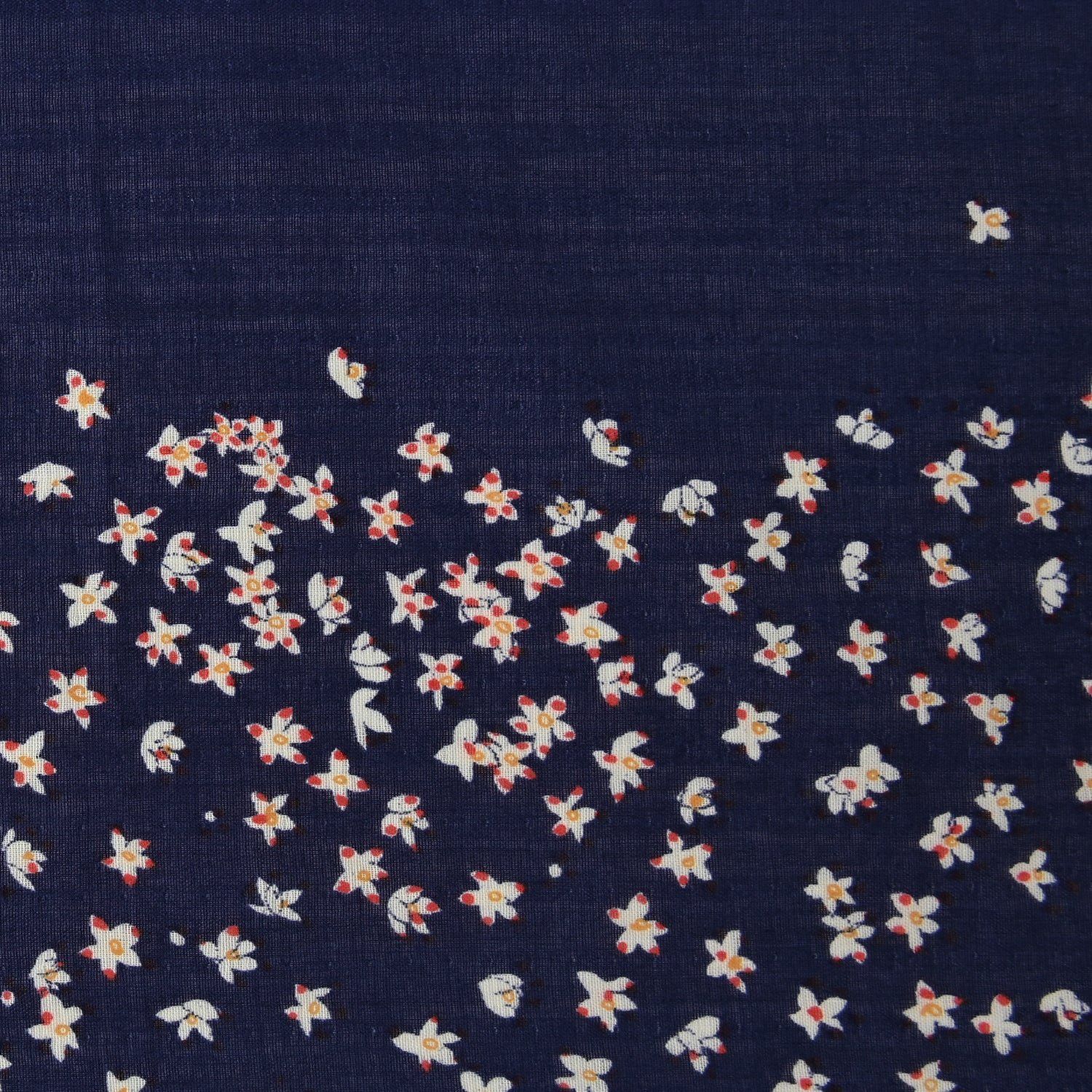 Edelweiss in Navy Organic Cotton Double Gauze Nani Iro Kokka