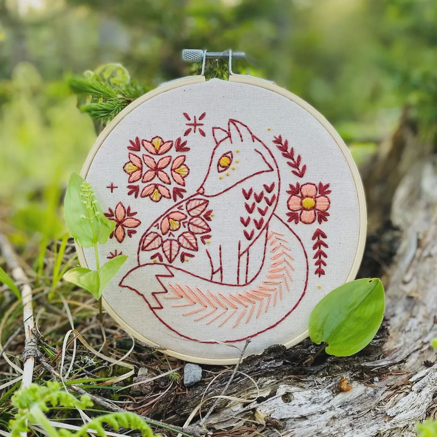 Embroidery Kit - Folk Fox - Hook Line &amp; Tinker