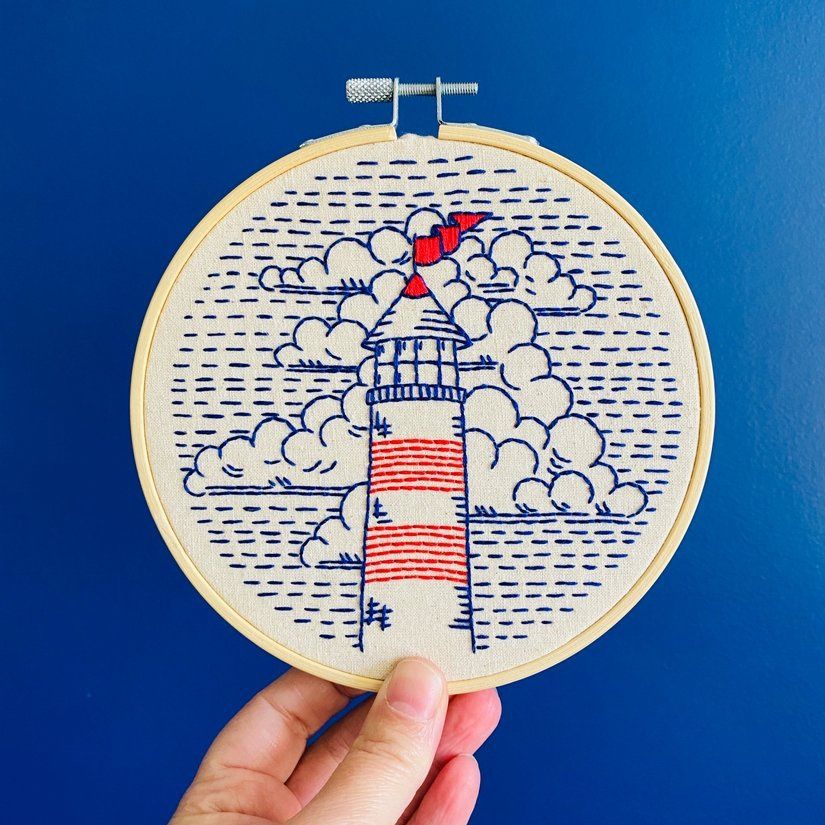 Embroidery Kit - Lighthouse - Hook Line &amp; Tinker