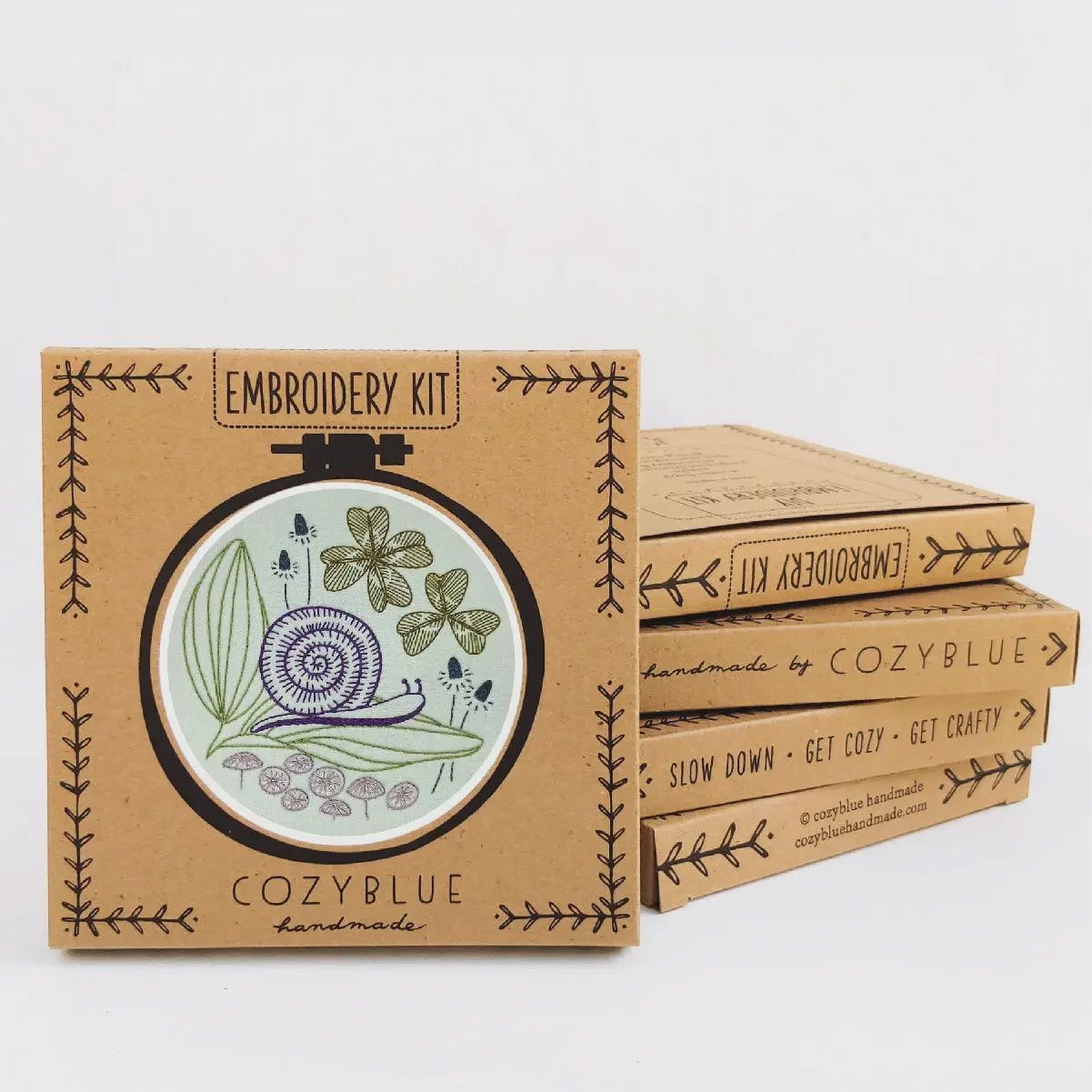 Embroidery Kit - Slow + Steady - cozyblue handmade