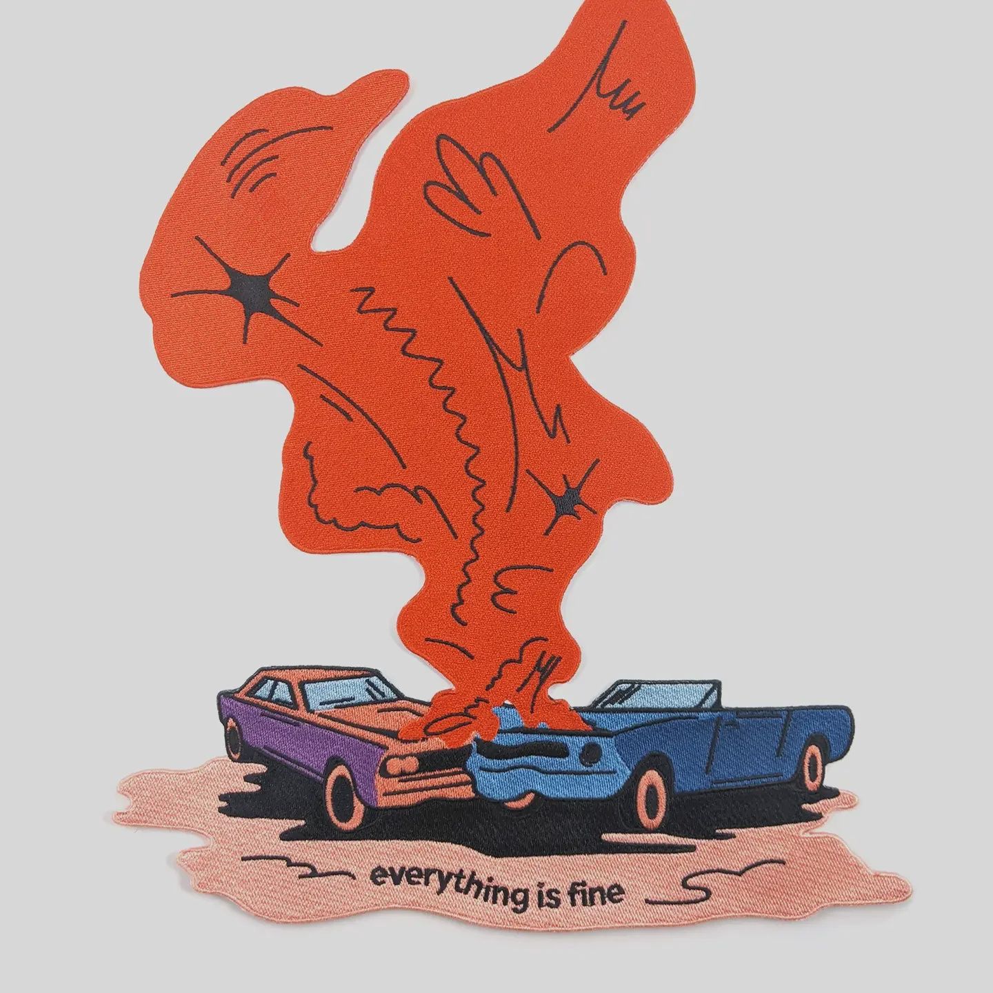 Everything Is Fine Large Back of Jacket Patch