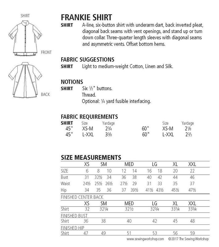 Frankie Shirt - The Sewing Workshop