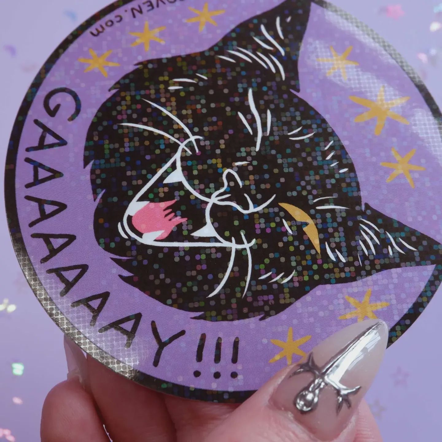 Gaaaaaaay! Glitter Sticker Cat Coven