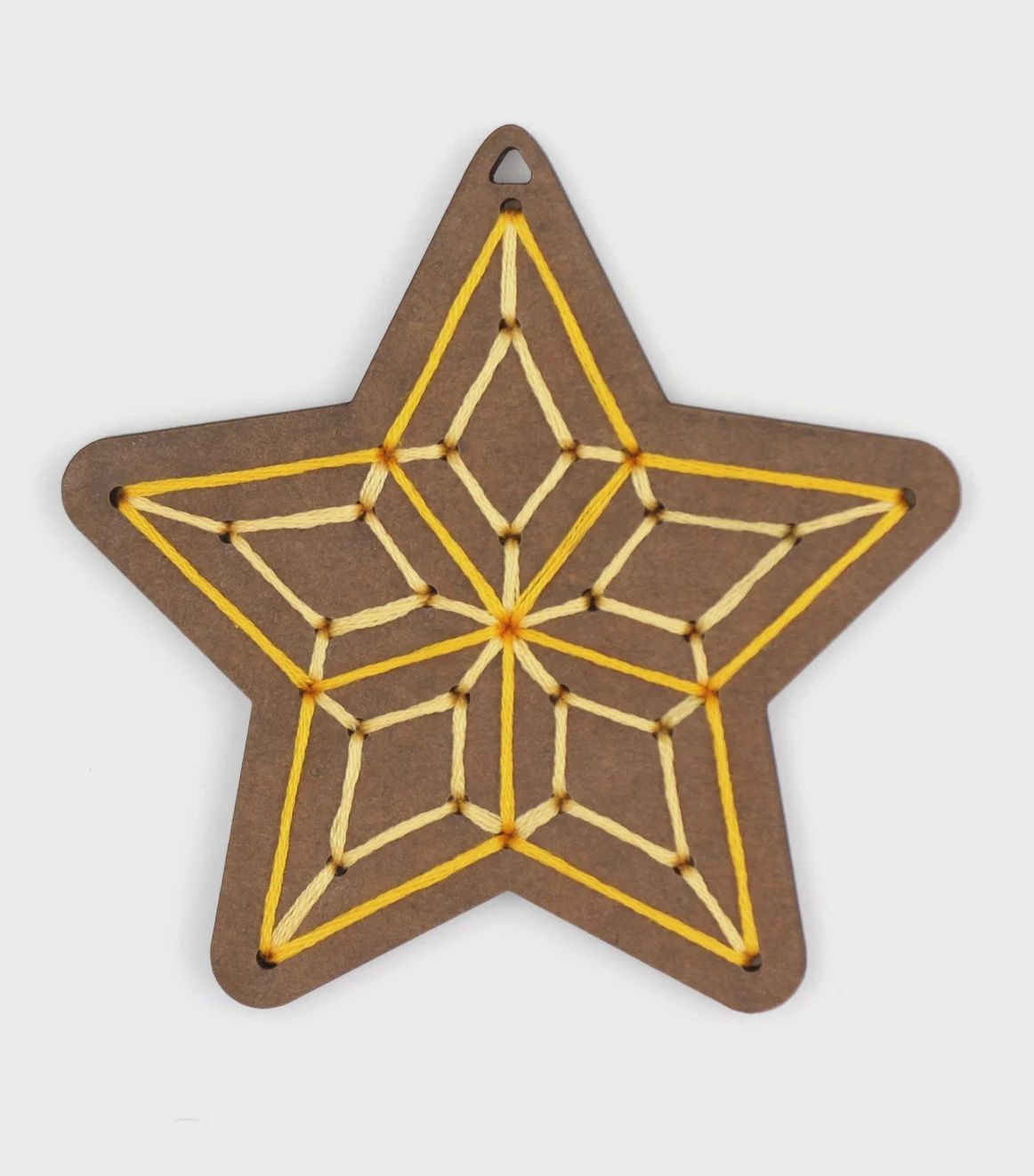 Gingerbread Star DIY Stitched Ornament Kit - Kiriki Press