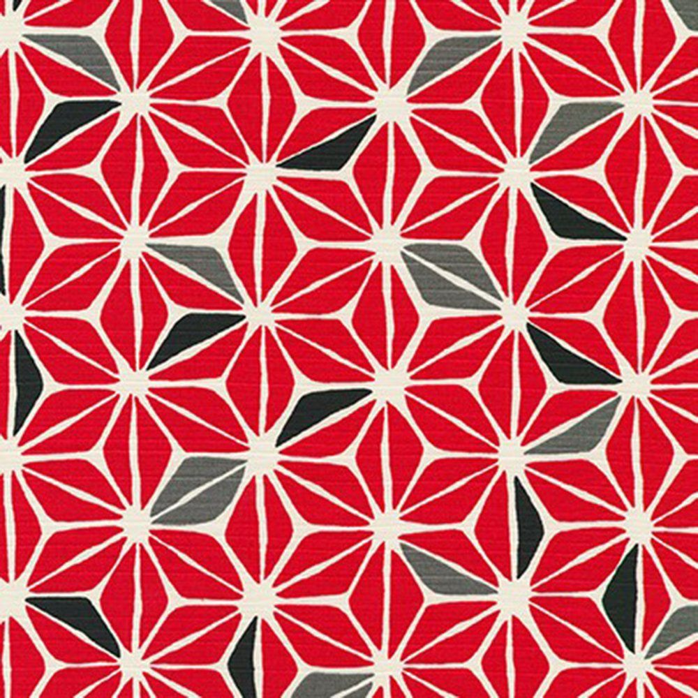 Haori Shantung (Red) - Japanese Woven Cotton