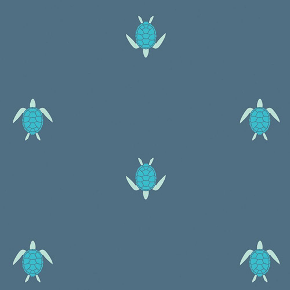 Hawaiian Honu Dusk - Knit Fabric