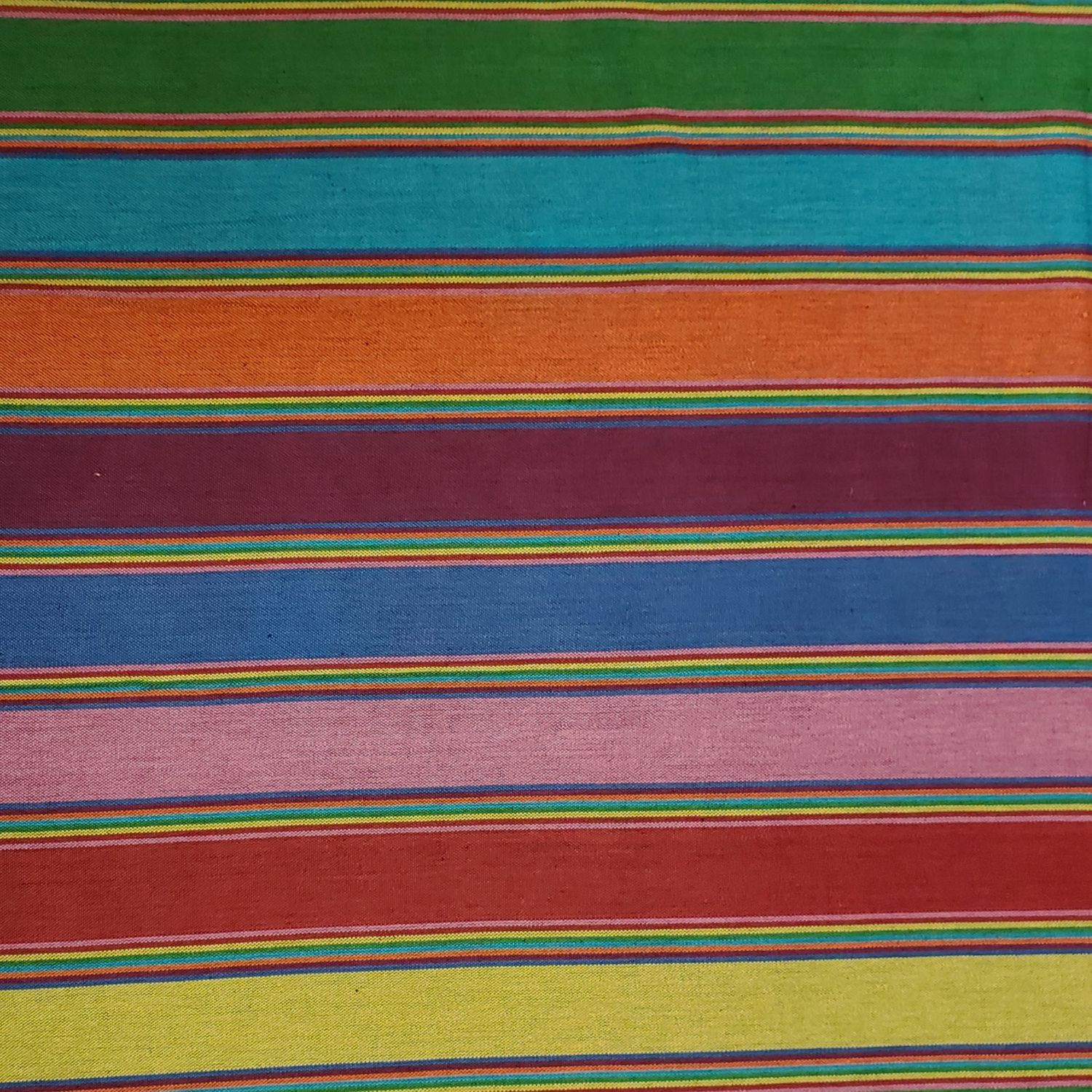 Imported Twill - Multicolored Stripes wide and narrow - Cotton