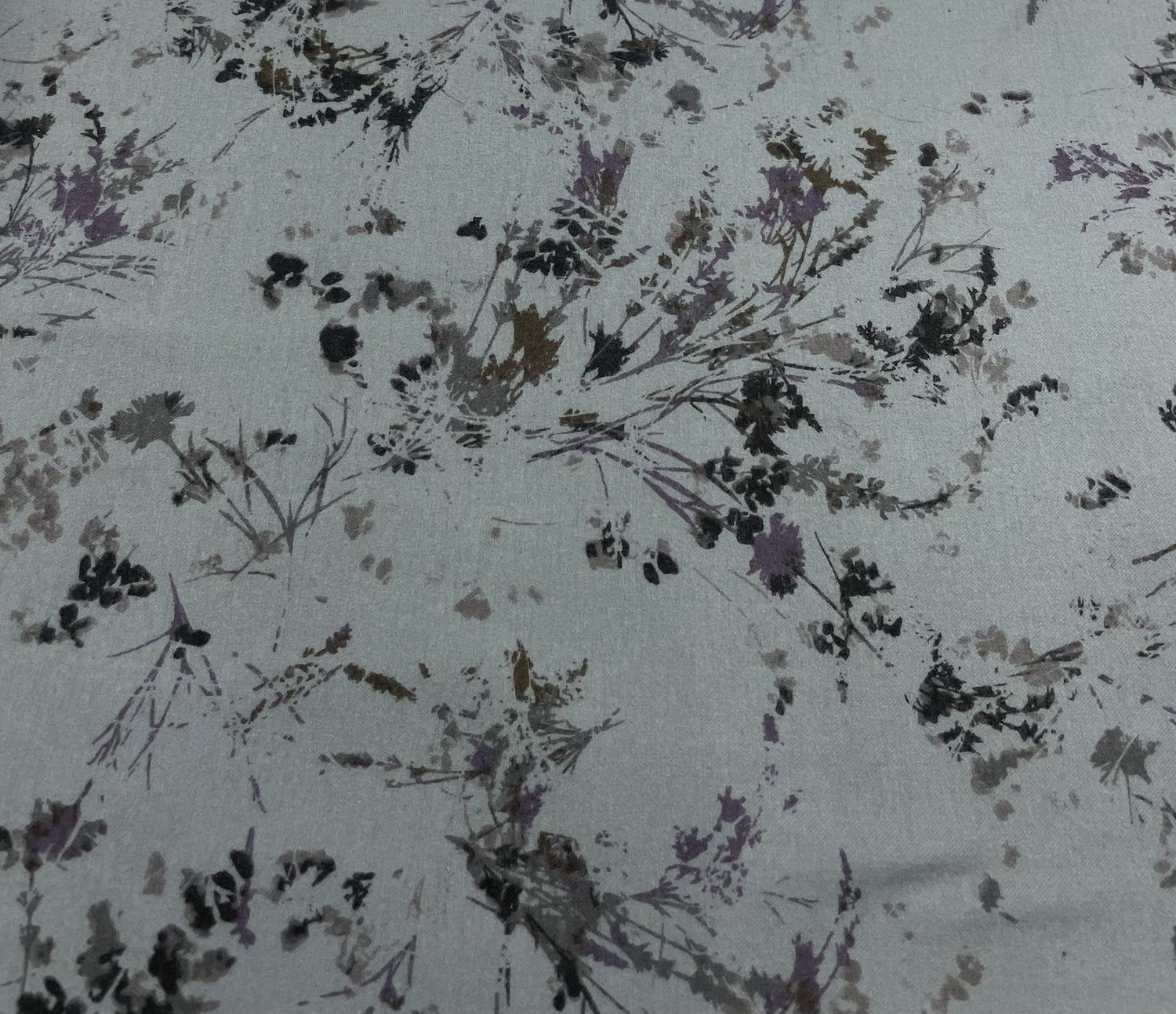 Japanese Imported Brushed Cotton Twill Abstract Watercolor Wildflowers Hokkoh