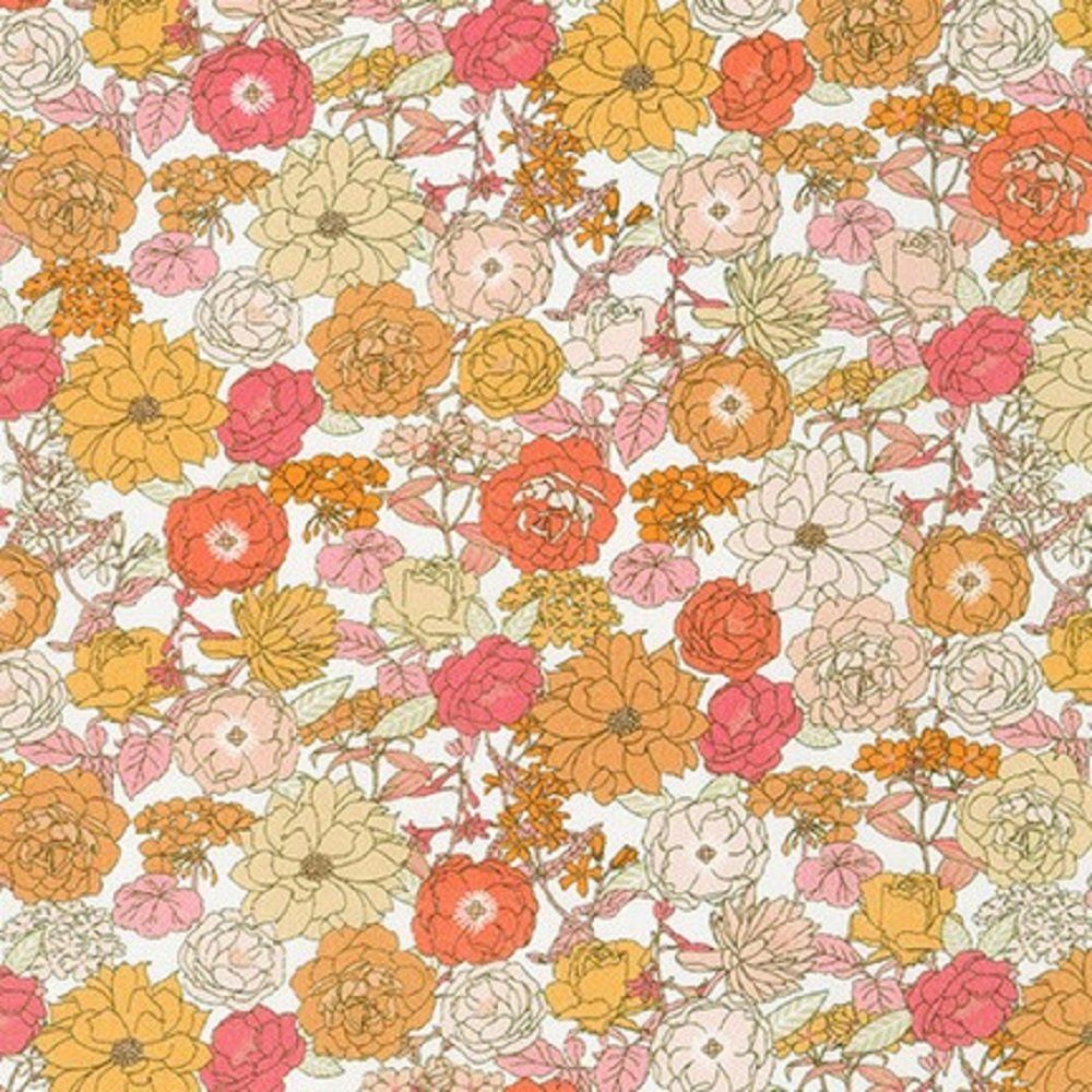 London Calling Cotton Lawn - Creamsicle