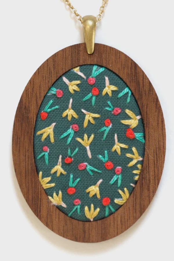 Fruity Embroidered Pendant Kit Kiriki Press