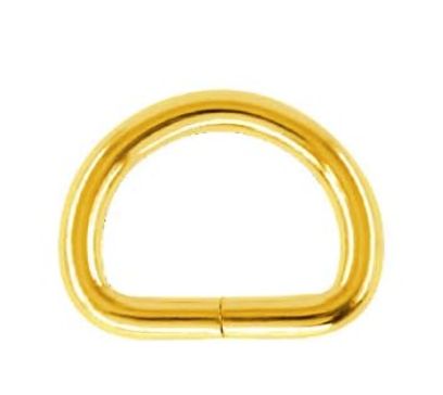 Gold Metal D Ring 1/2"