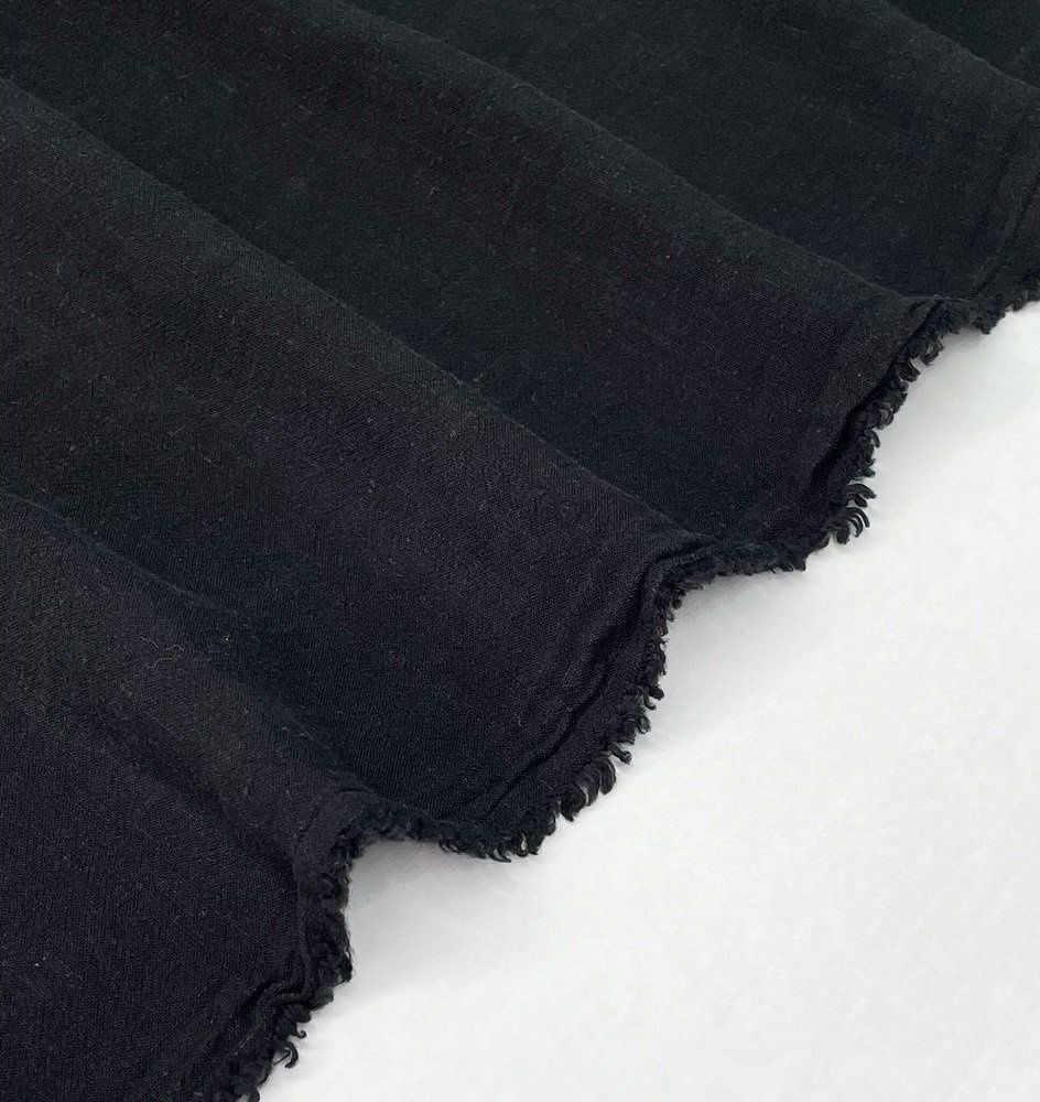 Harper Linen Viscose Blend Woven Black