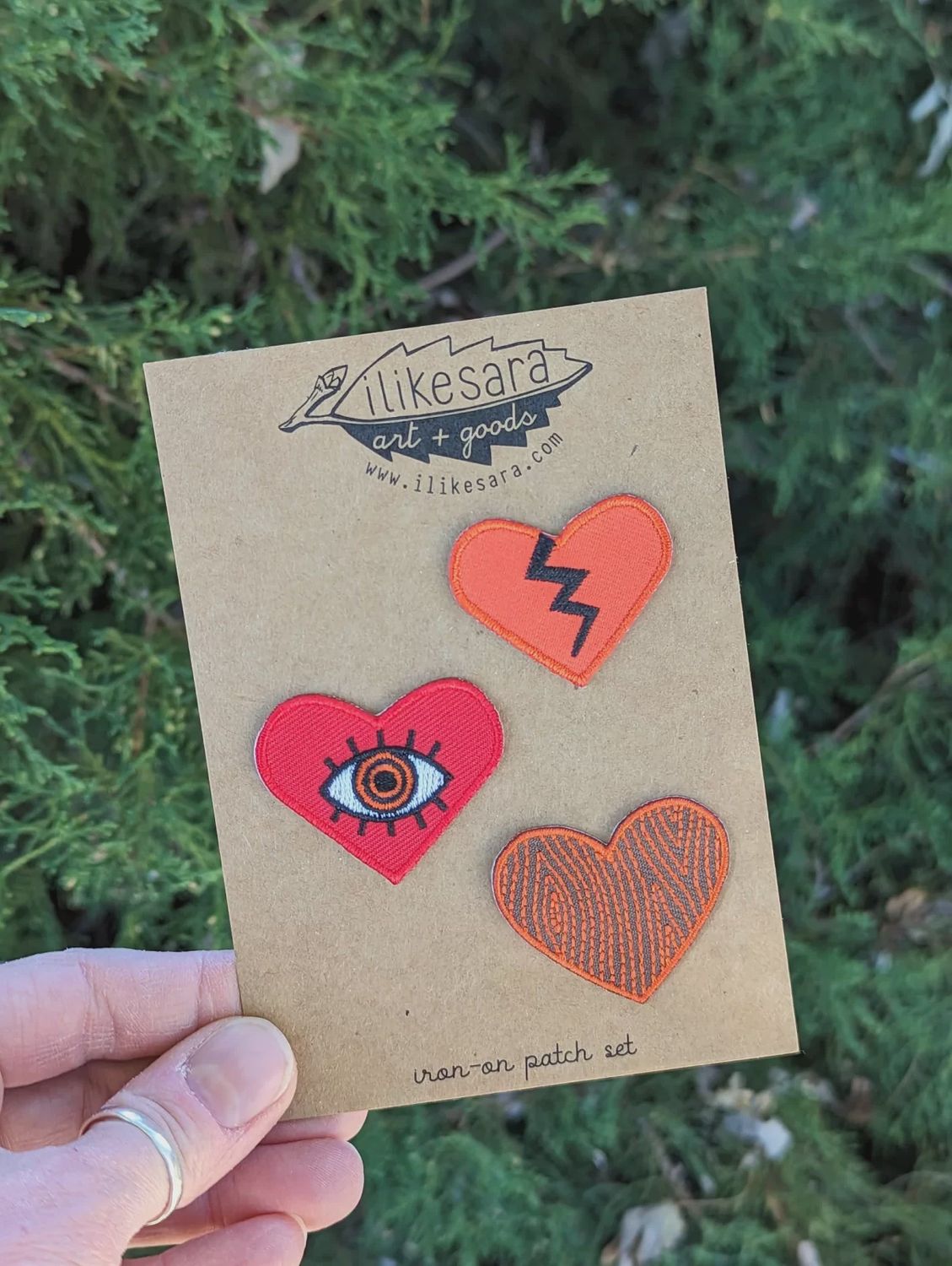 Heart 3 Pack Embroidered Patch ilikesara