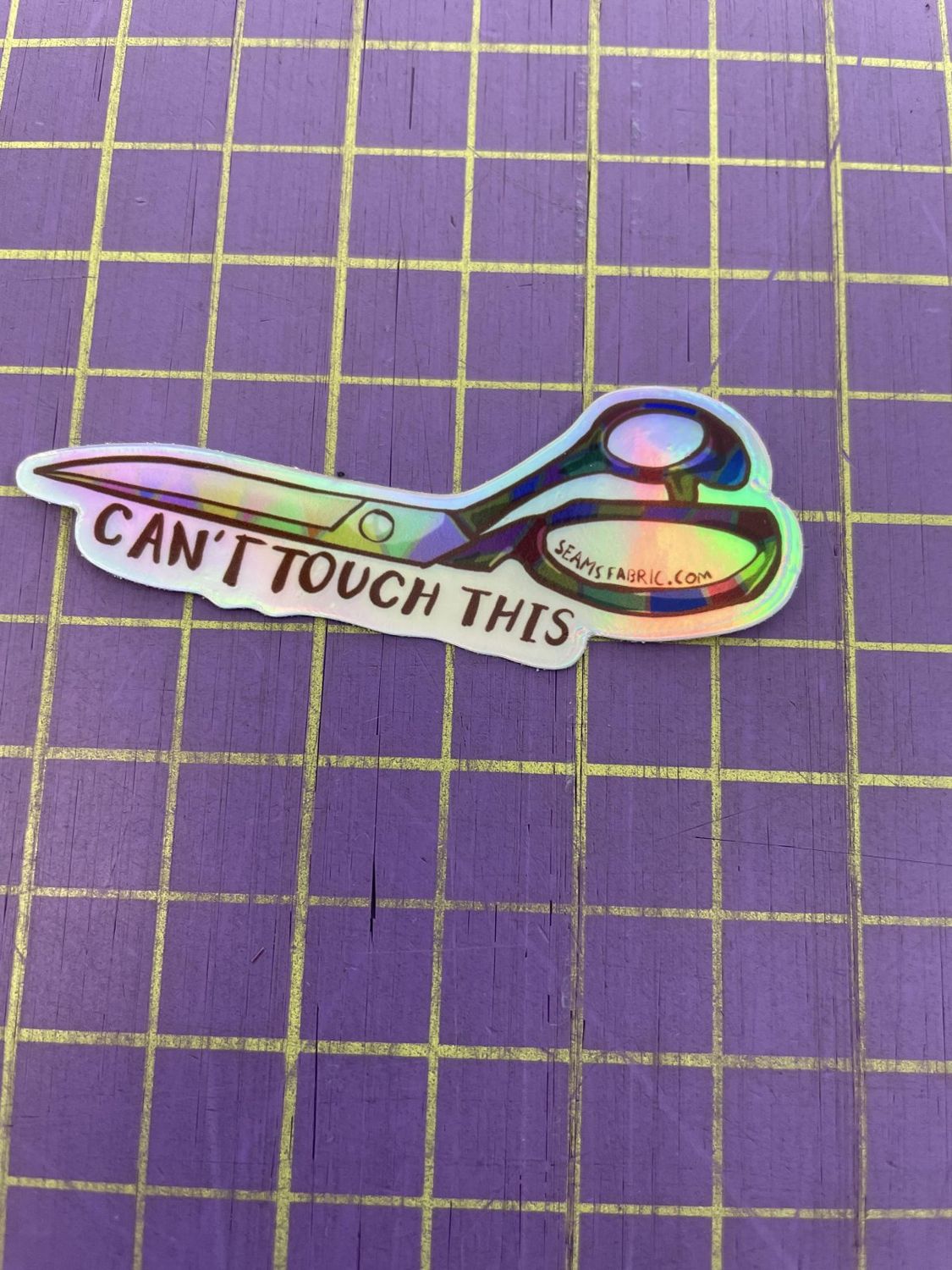 Holographic Can't Touch This Sticker