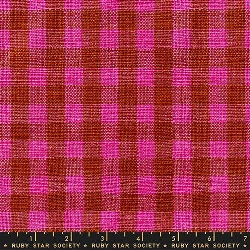 Hot Pink Small Check 16" Sunshine Toweling Ruby Star Society