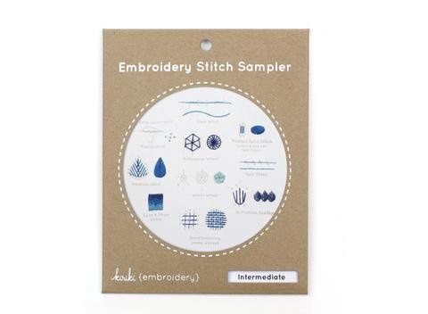Intermediate Stitches Embroidery Sampler Kit - Kiriki Press