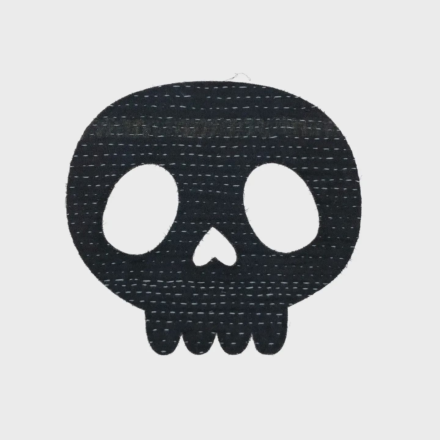 Iron-on Kantha Mending Patch Skull assorted colors