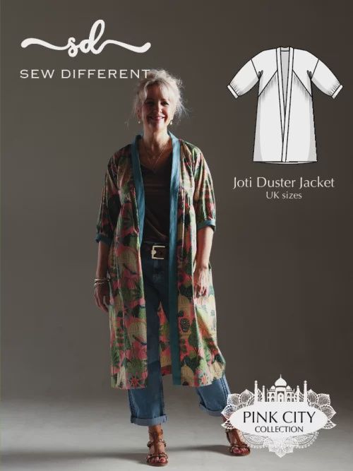 Joti Duster Jacket Sizes 8-26 Sew Different