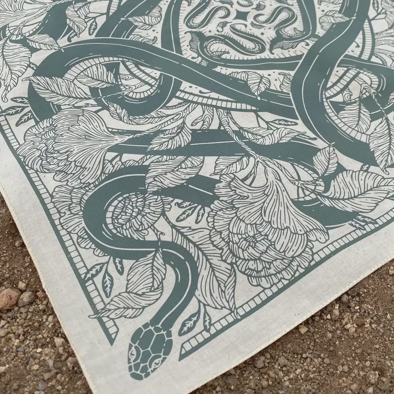 Laurel Floral Snake Bandana by Kate O'Hara