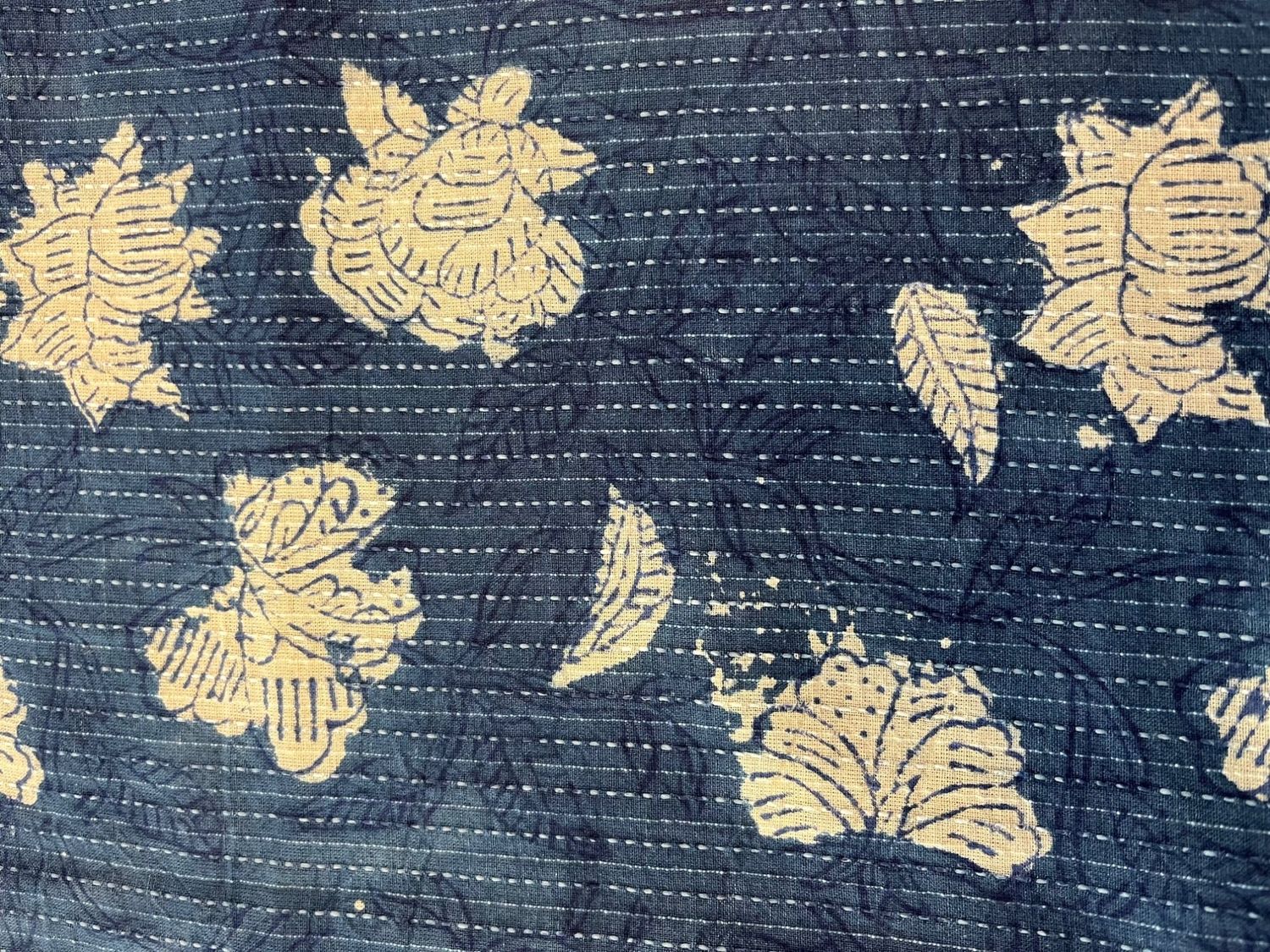 Limited Edition Seams Exclusive Pre-Cut Kit - Indian Import Blue Block-Printed Cotton Woven