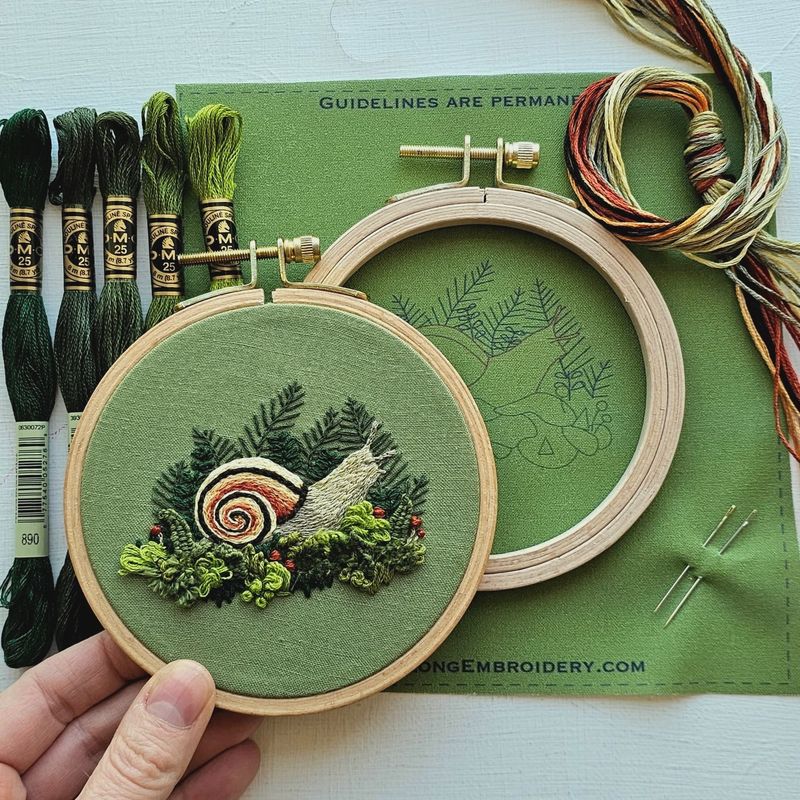 Magic Snail Embroidery Kit Jessica Long Embroidery