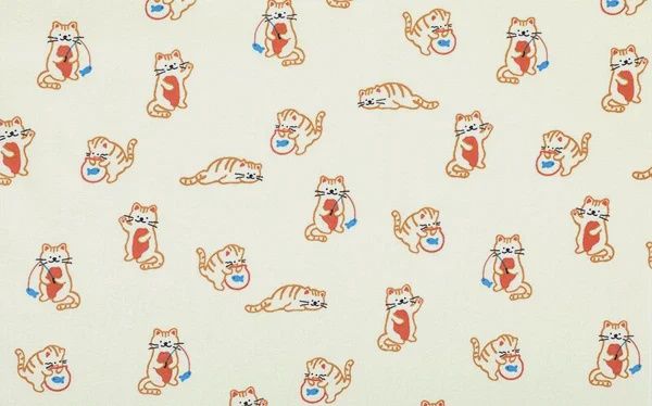 Marmalade Cat Japanese Import Waterproof Cotton