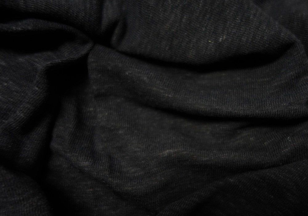 Medina Linen Rayon Ultra-Light Slub Knit Black