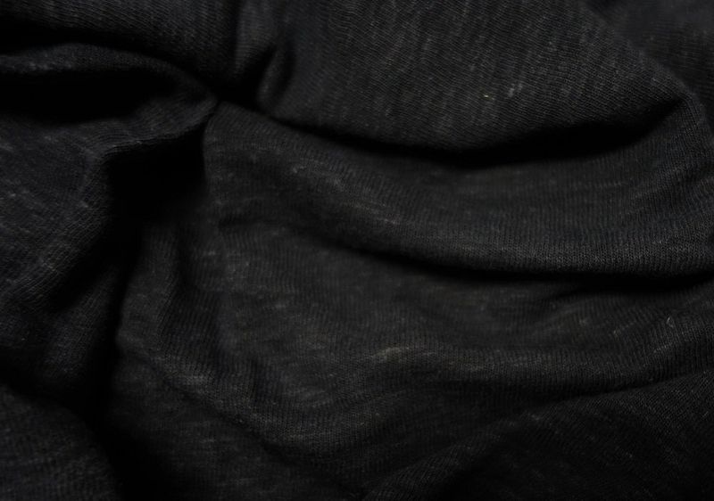 Medina Linen Rayon Ultra-Light Slub Knit Black