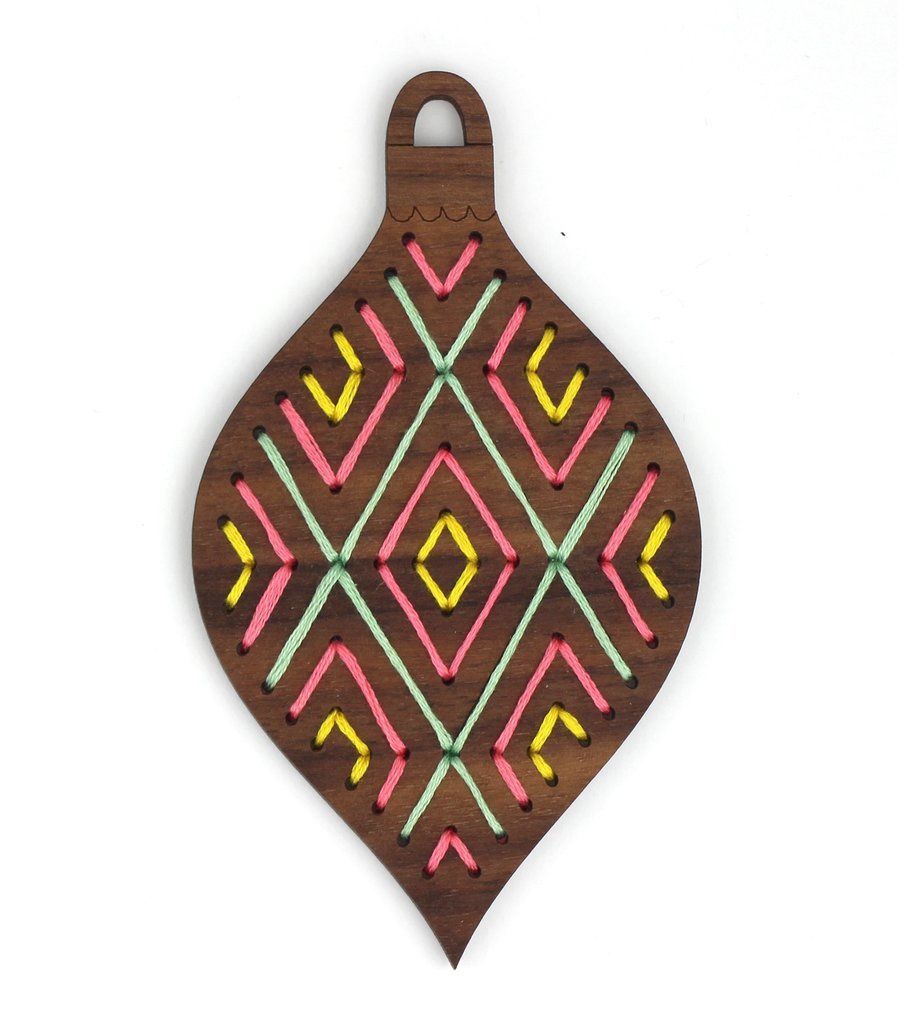 Groovy Geometric Ornament DIY Embroidery Kit
