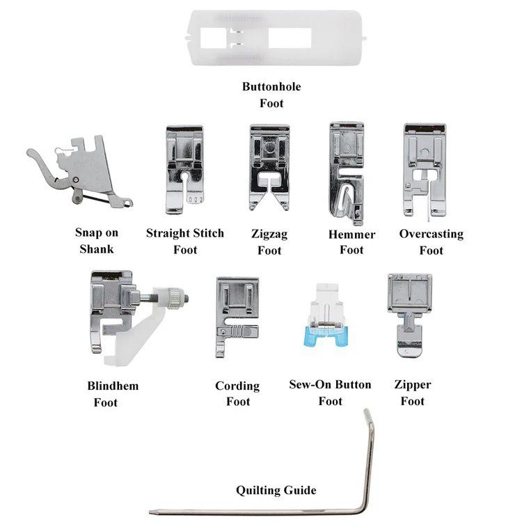 High Shank Snap-on Presser Foot Set