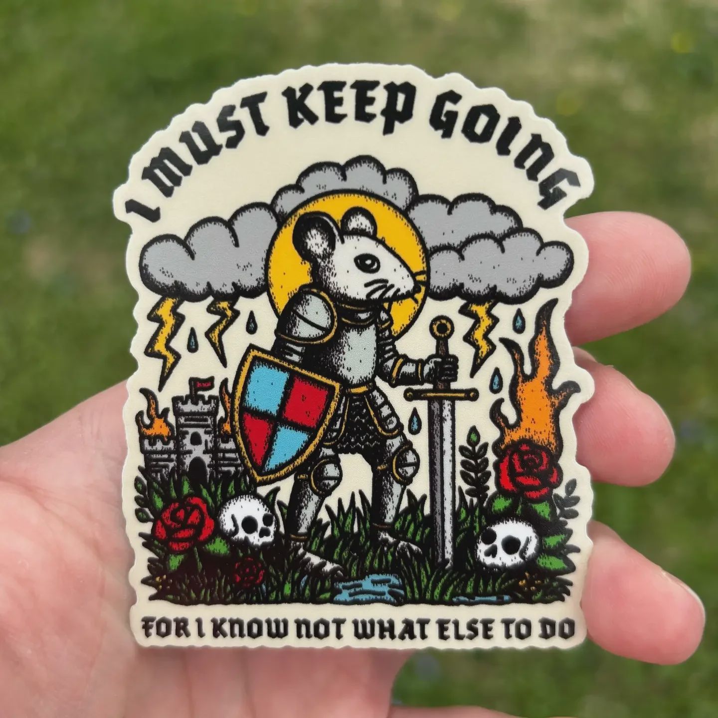 I Must Keep Going For I Know Not What Else To Do Vinyl Sticker Pretty Bad Co