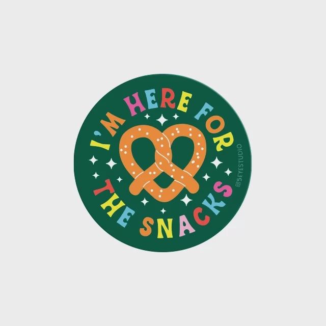 I'm Here for the Snacks Vinyl Sticker 5 Eye Studio