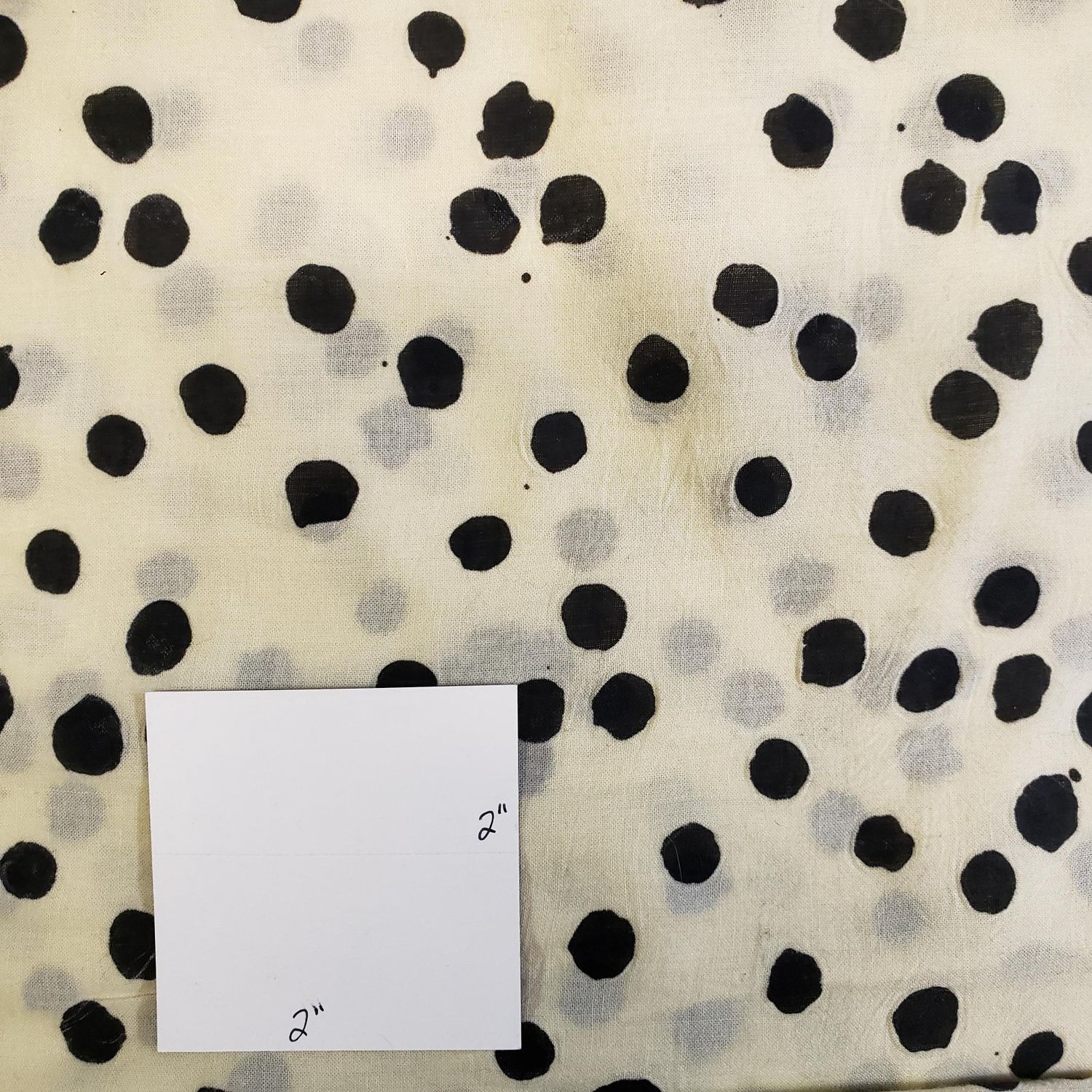 Imported Batik - Cream with Black Dots