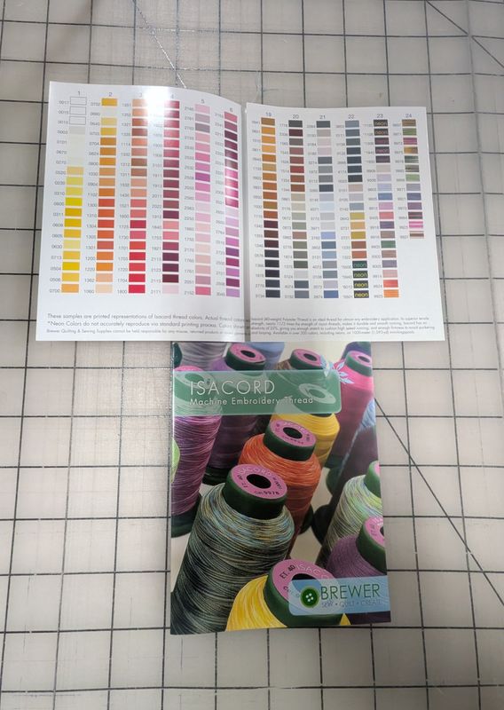 Isacord Printed Thread Chart