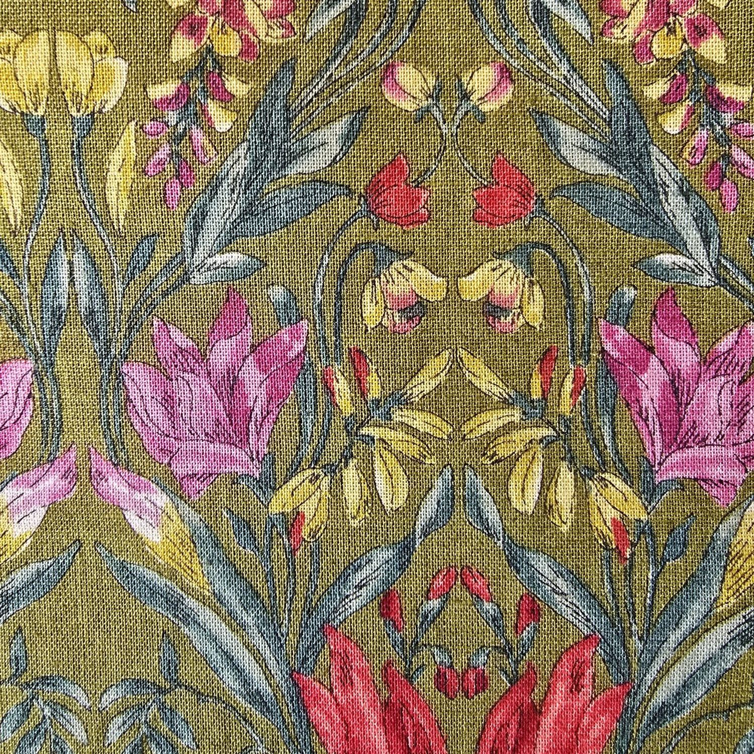 Japanese Cotton Linen Sheeting Wallpaper Style Floral