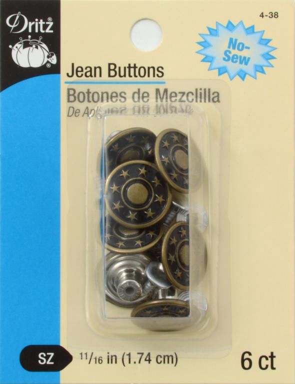 Jean Buttons Antique 11/16"