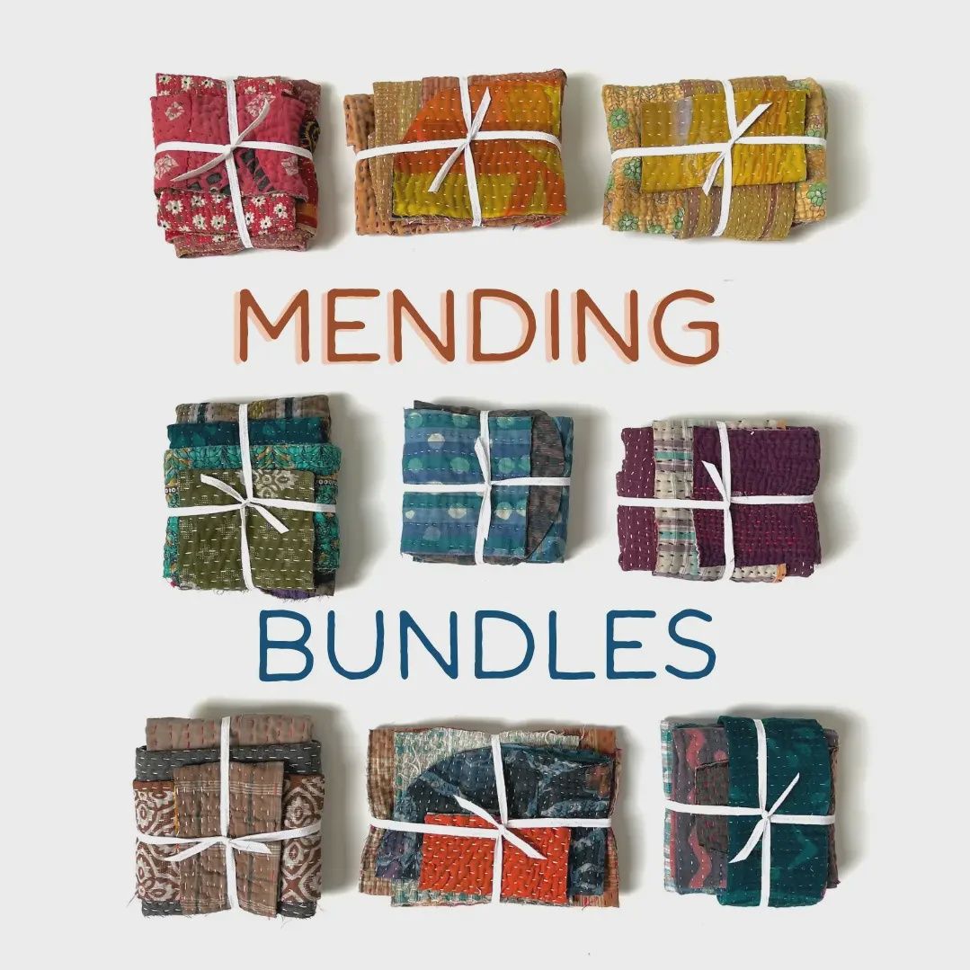 Kantha Mending bundles assorted colors
