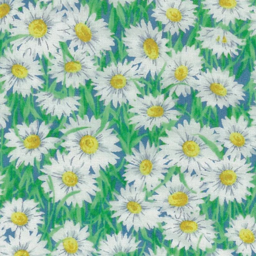 Kokka Flownny Cotton Lawn - Daisy on Blue
